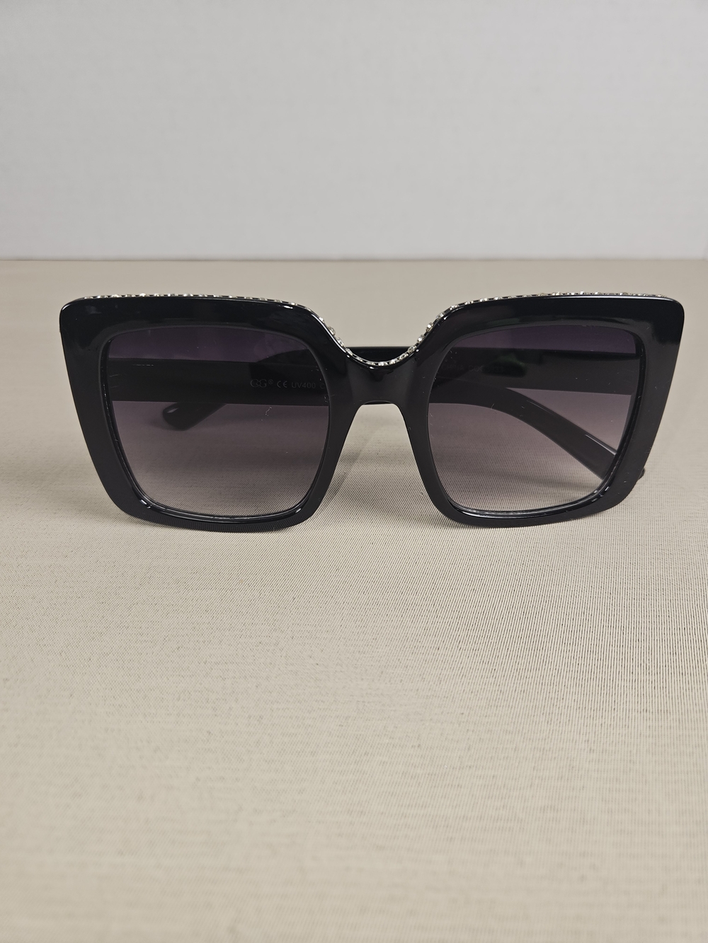 Black Oversized Square Women's Sunglasses - Picture 10 of 11
